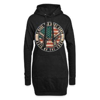 Waffe Verein - Hoodie-Kleid - Schwarz - Vorne