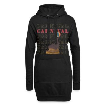 Plaisir de la piste de cirque - Sweat-shirt à capuche long Femme - noir - Devant