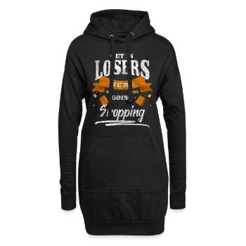Shopping Shopping Vêtements Shopping Queen - Sweat-shirt à capuche long Femme - noir - Devant