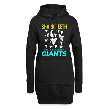 Haifischzähne Sammler Fossilienjagd Paläontologie - Hoodie-Kleid - Schwarz - Vorne