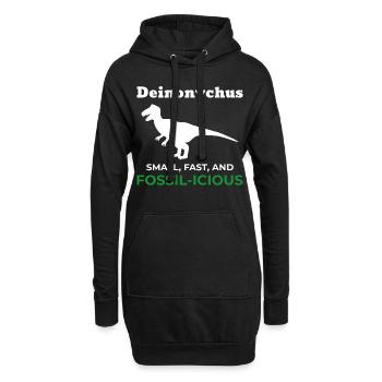 Deinonychus Dinosaurier Dino Paläontologe Fossil - Hoodie-Kleid - Schwarz - Vorne