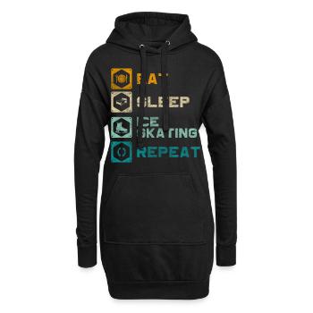 patineurs patinoires patinoire hobby patinage de vitesse - Sweat-shirt à capuche long Femme - noir - Devant