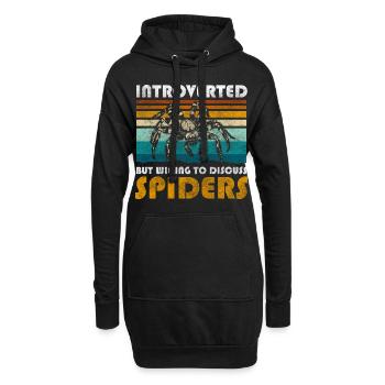 Spinne Biss Insekt - Hoodie-Kleid - Schwarz - Vorne