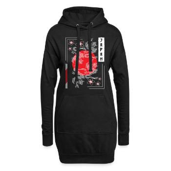 Orient Kämpfer Zeichnungen Märchen - Hoodie-Kleid - Schwarz - Vorne
