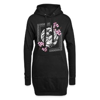 Orient Samurai Sagen Zeitreise - Hoodie-Kleid - Schwarz - Vorne