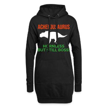 Achelousaurus dinosaure dinosaure dinosaure fossile de paléontologue - Sweat-shirt à capuche long Femme - noir - Devant