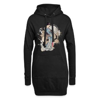 Asien Drachen Legenden Märchen - Hoodie-Kleid - Schwarz - Vorne