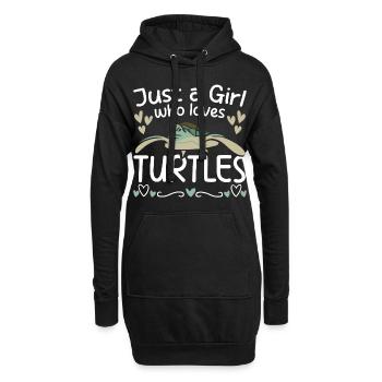 Schildkröte Meeresschildkröte Aquarium Artenschutz - Hoodie-Kleid - Schwarz - Vorne