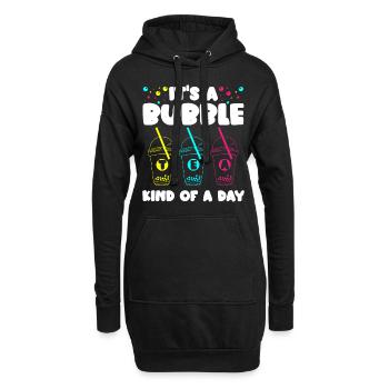 Kawaii Getränk - Hoodie-Kleid - Schwarz - Vorne