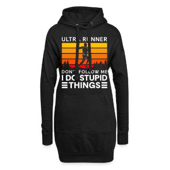 Gagnants de la course des coureurs - Sweat-shirt à capuche long Femme - noir - Devant