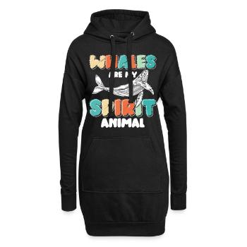 Mer Eau Vie Marine Vacances - Sweat-shirt à capuche long Femme - noir - Devant