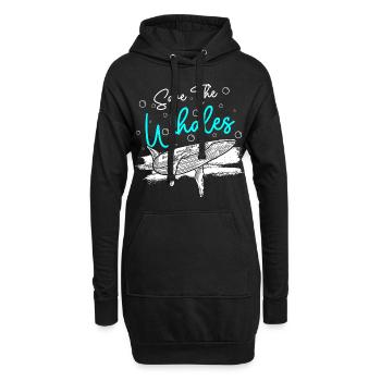 Wale Taucher - Hoodie-Kleid - Schwarz - Vorne