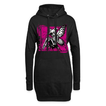 Crâne de fée déchue // Totenkopf Fee FS0243 - Sweat-shirt à capuche long Femme - noir - Devant