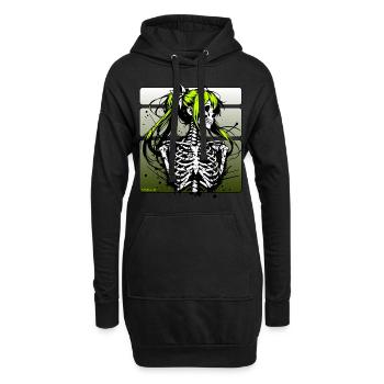 Anime Skull Girl // Totenkopf Mädchen FS0246 - Sweat-shirt à capuche long Femme - noir - Devant