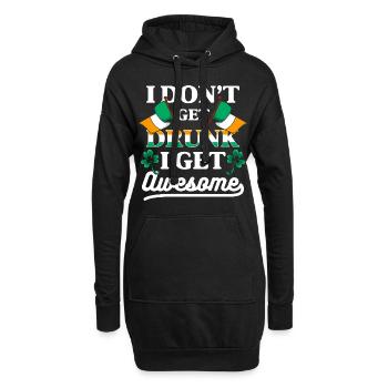 Irland Pub Glück Flagge - Hoodie-Kleid - Schwarz - Vorne