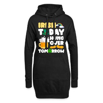Irland Pint - Hoodie-Kleid - Schwarz - Vorne