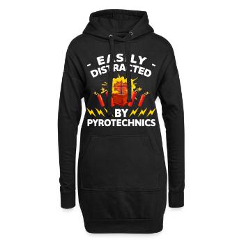 Point culminant de la pyrotechnie - Sweat-shirt à capuche long Femme - noir - Devant