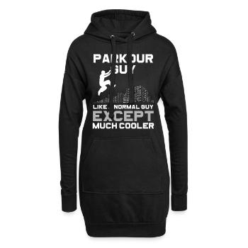 Athlètes de sports extrêmes en freerunning - Sweat-shirt à capuche long Femme - noir - Devant