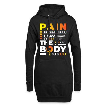 Crosstrainer Ausdauer Sport Trainer - Hoodie-Kleid - Schwarz - Vorne