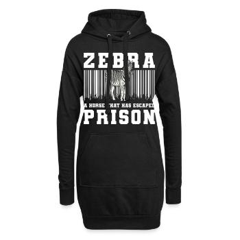 Zebra Stripe Stripe Serengeti Militants des droits des animaux - Sweat-shirt à capuche long Femme - noir - Devant