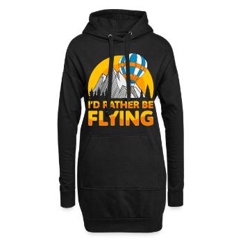 Vol en montgolfière Activité Conduite Sports - Sweat-shirt à capuche long Femme - noir - Devant