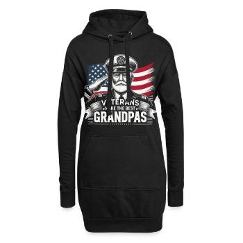Veteranen Sind Die Besten Opas Patriotischer Salut - Hoodie-Kleid - Schwarz - Vorne