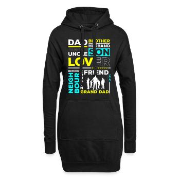 Männer Vorbild Freund Geschenk - Hoodie-Kleid - Schwarz - Vorne