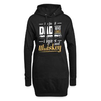 Zigarren Lounge Qualm Genießen - Hoodie-Kleid - Schwarz - Vorne