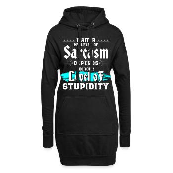 Kellner Restaurant Essen Party - Hoodie-Kleid - Schwarz - Vorne