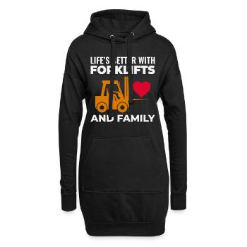 Famille de caristes et de conducteurs d’équipement lourd - Sweat-shirt à capuche long Femme - noir - Devant