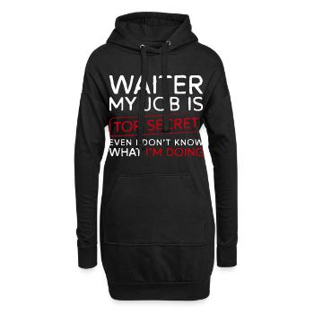 Kellner Barkeeper Trinkgeld Tisch - Hoodie-Kleid - Schwarz - Vorne