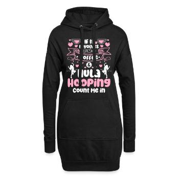 Fitness Fun - Sweat-shirt à capuche long Femme - noir - Devant