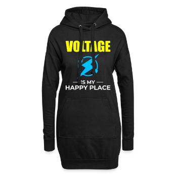 Elektriker Humor Elektrotechniker Ingenieur - Hoodie-Kleid - Schwarz - Vorne