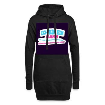 Ich bin ein Mann, Dinge vergessen Humor - Hoodie-Kleid - Schwarz - Vorne