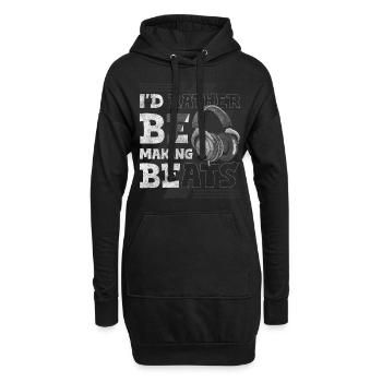 Party Musiker Crowd Leben - Hoodie-Kleid - Schwarz - Vorne