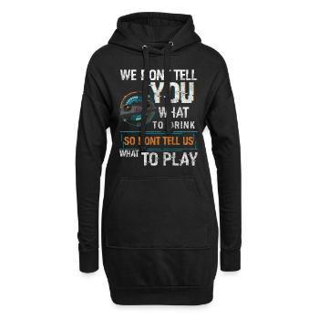 Disc Jockey Passion - Hoodie Dress - black - Front