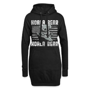 Koalabär Wildnis Beuteltier - Hoodie-Kleid - Schwarz - Vorne