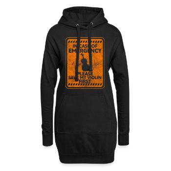 Musiciens, Musique, Classique, Etudiants - Sweat-shirt à capuche long Femme - noir - Devant