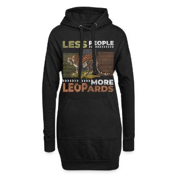 Raubtier Tiere Großkatze Gefahr - Hoodie-Kleid - Schwarz - Vorne