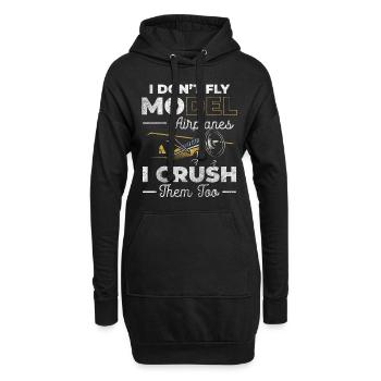 Maquettiste d’avion, Aviateur, Pilote d’essai - Sweat-shirt à capuche long Femme - noir - Devant