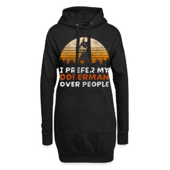 Wachhund Gefahr Haustier Wachschutz - Hoodie-Kleid - Schwarz - Vorne