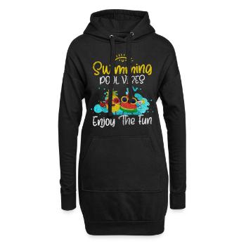 Nageurs Athlètes - Sweat-shirt à capuche long Femme - noir - Devant
