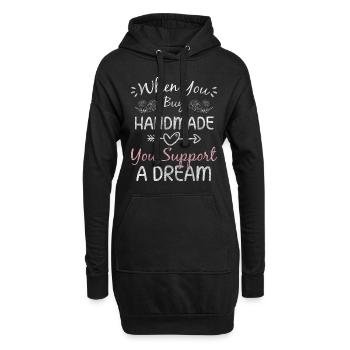 Mode Einkaudszentrum Laufsteg Shoppingqueen - Hoodie-Kleid - Schwarz - Vorne
