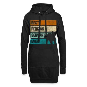 Katze Katzenpapa Katzenhaare - Hoodie-Kleid - Schwarz - Vorne