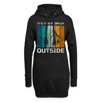 Antisozial Schüchtern Humor Zurückgezogen - Hoodie-Kleid - Schwarz - Vorne