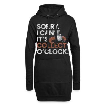 Uhr Sammler Zeit Oldschool - Hoodie-Kleid - Schwarz - Vorne