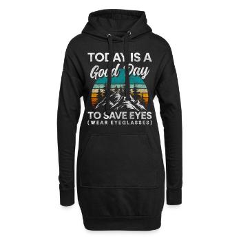 Brille Schmuck Lifestyle Optometrie - Hoodie-Kleid - Schwarz - Vorne