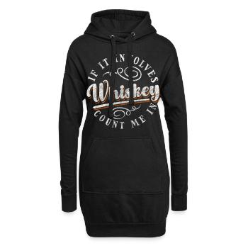 Schnaps Kenner Flasche Rauchig - Hoodie-Kleid - Schwarz - Vorne