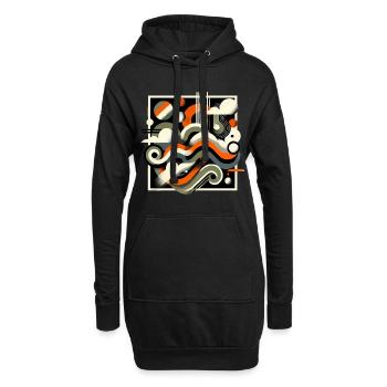 Mutige abstrakte Kunst in leuchtenden Farben - Hoodie-Kleid - Schwarz - Vorne