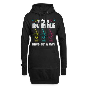 Boba Drink Sirop Boisson à emporter - Sweat-shirt à capuche long Femme - noir - Devant